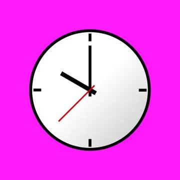 Clock icon, Vector illustration, flat design EPS10 Stock Illustration