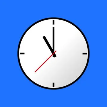 Clock icon, Vector illustration, flat design EPS10 イラスト素材
