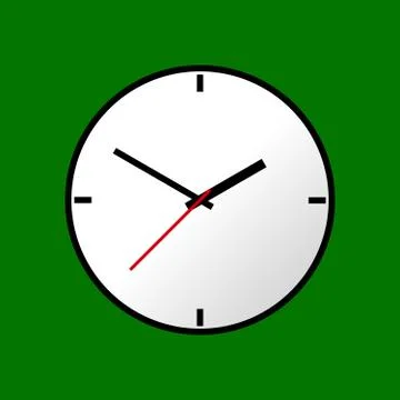 Clock icon, Vector illustration, flat design EPS10 Stock Illustration