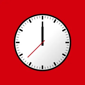 Clock icon, Vector illustration, flat design EPS10 Stock Illustration