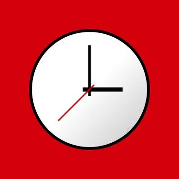 Clock icon, Vector illustration, flat design EPS10 イラスト素材