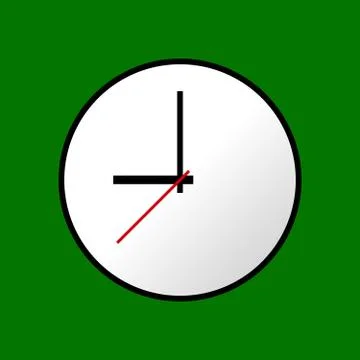 Clock icon, Vector illustration, flat design EPS10 Stock Illustration