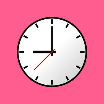 Clock icon, Vector illustration, flat design EPS10 Stock Illustration