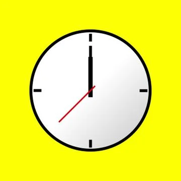 Clock icon, Vector illustration, flat design EPS10 Stock Illustration