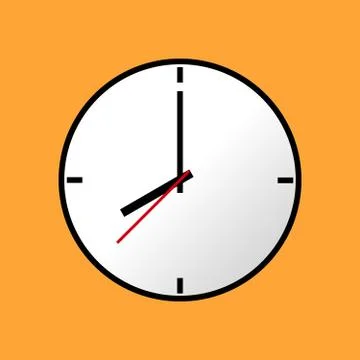 Clock icon, Vector illustration, flat design EPS10 Illustrazione stock