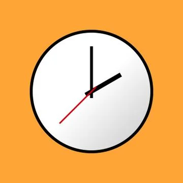 Clock icon, Vector illustration, flat design EPS10 Stock Illustration