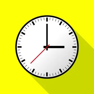 Clock icon, Vector illustration, flat design EPS10 Stock Illustration