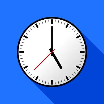 Clock icon, Vector illustration, flat design EPS10 Stock Illustration