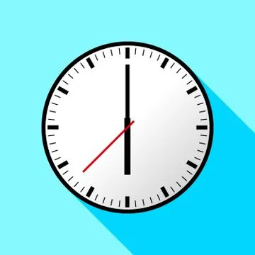 Clock icon, Vector illustration, flat design EPS10 Stock Illustration