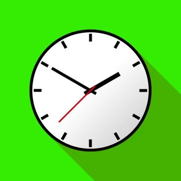 Clock icon, Vector illustration, flat design EPS10 Stock Illustration