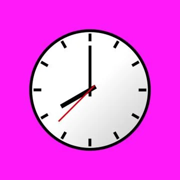 Clock icon, Vector illustration, flat design EPS10 Stock Illustration