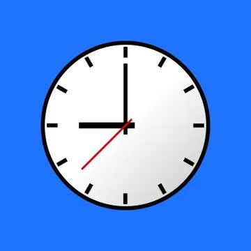 Clock icon, Vector illustration, flat design EPS10 스톡 일러스트