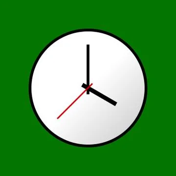Clock icon, Vector illustration, flat design EPS10 스톡 일러스트