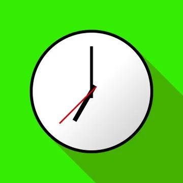 Clock icon, Vector illustration, flat design EPS10 Stock Illustration