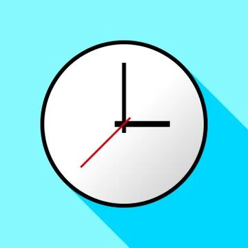 Clock icon, Vector illustration, flat design EPS10 Stockillustratie