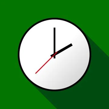 Clock icon, Vector illustration, flat design EPS10 Stock Illustration