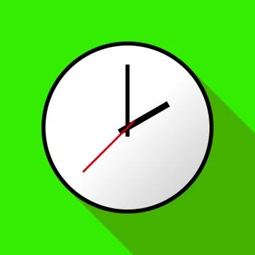 Clock icon, Vector illustration, flat design EPS10 イラスト素材