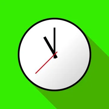 Clock icon, Vector illustration, flat design EPS10 Stock Illustration