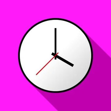 Clock icon, Vector illustration, flat design EPS10 스톡 일러스트