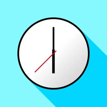 Clock icon, Vector illustration, flat design EPS10 Stock Illustration