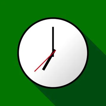 Clock icon, Vector illustration, flat design EPS10 Illustrazione stock