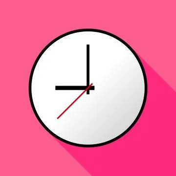 Clock icon, Vector illustration, flat design EPS10 Stock Illustration