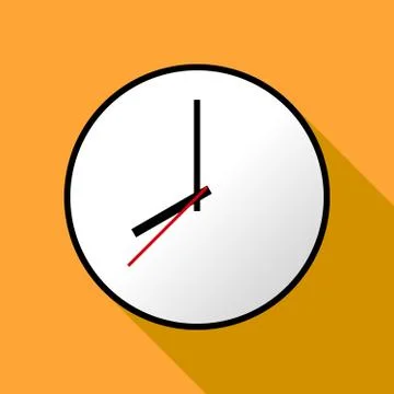 Clock icon, Vector illustration, flat design EPS10 Stock Illustration