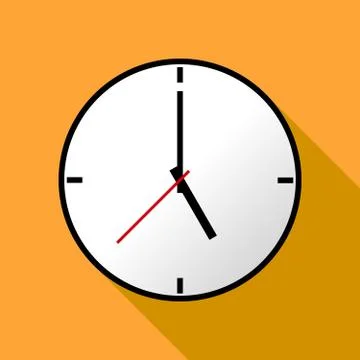 Clock icon, Vector illustration, flat design EPS10 Stock Illustration