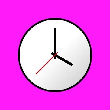 Clock icon, Vector illustration, flat design EPS10 Stock Illustration