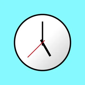 Clock icon, Vector illustration, flat design EPS10 Stock Illustration