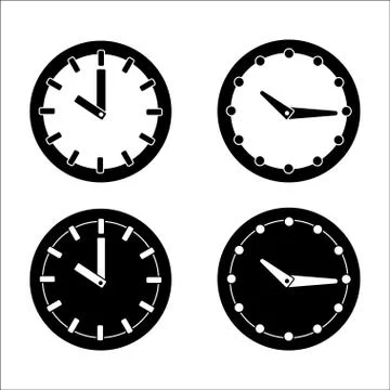 Clock icon, Vector illustration Stock Illustration