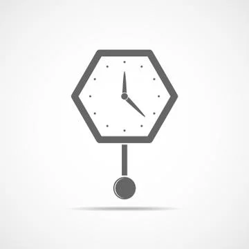 Clock icon. Vector illustration. Stock Illustration