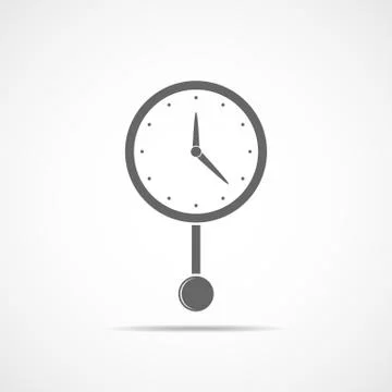 Clock icon. Vector illustration. Stock Illustration