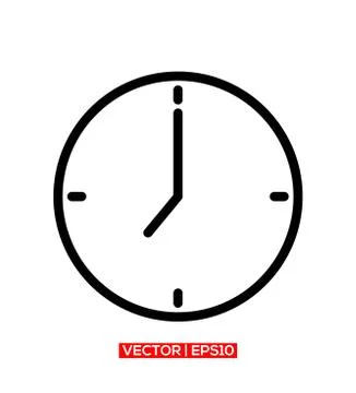 Clock Icon Vector Illustration Stock Illustration