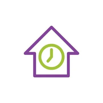 Clock icon vector illustration Illustrazione stock