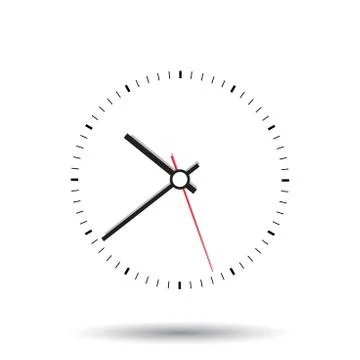 Clock icon vector illustration. Office clock on isolated background. Stock Illustration