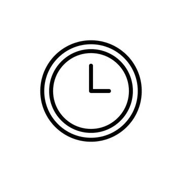 Clock icon vector illustration. Time sign and symbol. watch icon Illustrazione stock