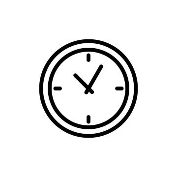 Clock icon vector illustration. Time sign and symbol. watch icon Illustrazione stock