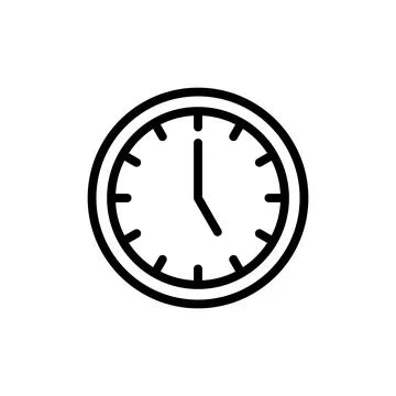Clock icon vector illustration. Time sign and symbol. watch icon Illustrazione stock