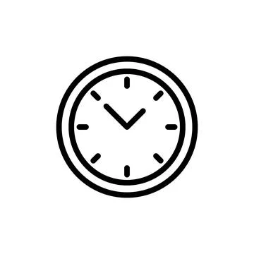 Clock icon vector illustration. Time sign and symbol. watch icon Illustrazione stock