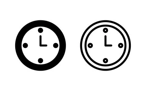 Clock icon vector illustration. Time sign and symbol. watch icon Illustrazione stock