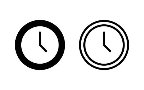 Clock icon vector illustration. Time sign and symbol. watch icon Illustrazione stock