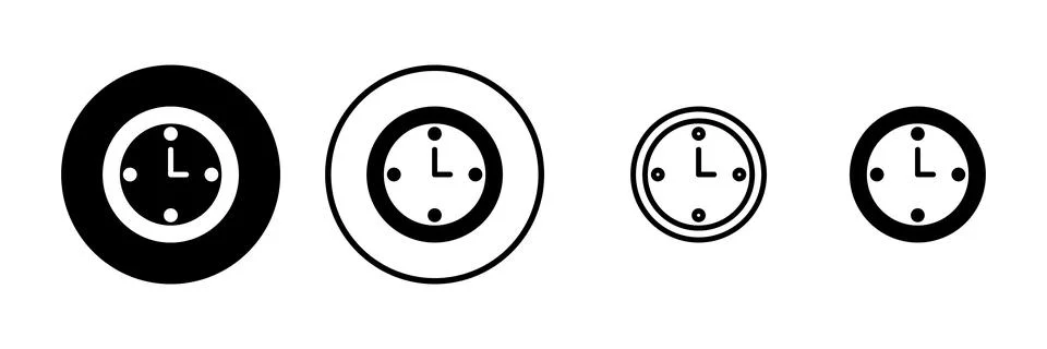 Clock icon vector illustration. Time sign and symbol. watch icon Illustrazione stock