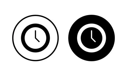 Clock icon vector illustration. Time sign and symbol. watch icon Illustrazione stock