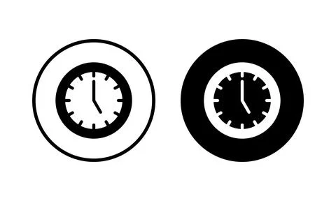 Clock icon vector illustration. Time sign and symbol. watch icon Stock Illustration