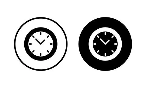 Clock icon vector illustration. Time sign and symbol. watch icon Illustrazione stock
