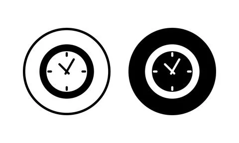 Clock icon vector illustration. Time sign and symbol. watch icon Illustrazione stock
