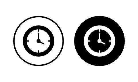 Clock icon vector illustration. Time sign and symbol. watch icon Illustrazione stock