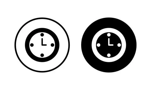 Clock icon vector illustration. Time sign and symbol. watch icon Stock Illustration