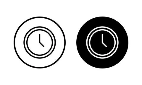 Clock icon vector illustration. Time sign and symbol. watch icon Stock Illustration